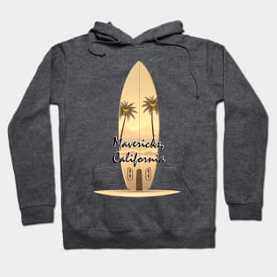 Surfing session Mavericks, California Hoodie